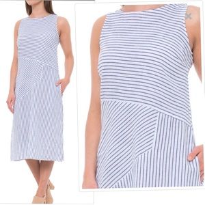 NEW in pkg Athena Marie Striped Linen Sleeveless Dress